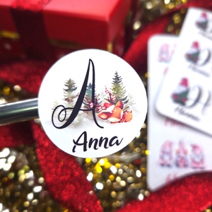 Egyedi, névreszóló karácsonyi matrica / 24db címke / ajándék cédula / Christmas sticker, Otthon & Életmód, Papír, írószer, Matrica, matrica csomag, Fotó, grafika, rajz, illusztráció, MESKA