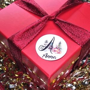 Egyedi, névreszóló karácsonyi matrica / 24db címke / ajándék cédula / Christmas sticker - otthon & életmód - papír, írószer - matrica, matrica csomag - Meska.hu