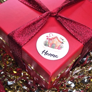 Egyedi, névreszóló karácsonyi matrica / 24db címke / ajándék cédula / Christmas sticker - otthon & életmód - papír, írószer - matrica, matrica csomag - Meska.hu