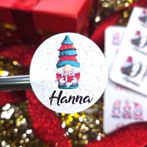Egyedi, névreszóló karácsonyi matrica / 24db címke / ajándék cédula / Christmas sticker, Otthon & Életmód, Papír, írószer, Matrica, matrica csomag, Fotó, grafika, rajz, illusztráció, MESKA