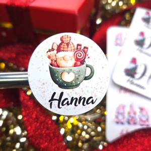 Egyedi, névreszóló karácsonyi matrica / 24db címke / ajándék cédula / Christmas sticker, Otthon & Életmód, Papír, írószer, Matrica, matrica csomag, Fotó, grafika, rajz, illusztráció, MESKA