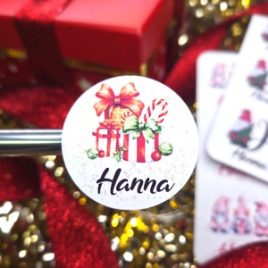 Egyedi, névreszóló karácsonyi matrica / 24db címke / ajándék cédula / Christmas sticker, Otthon & Életmód, Papír, írószer, Matrica, matrica csomag, Fotó, grafika, rajz, illusztráció, MESKA
