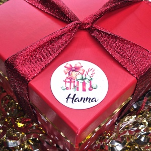 Egyedi, névreszóló karácsonyi matrica / 24db címke / ajándék cédula / Christmas sticker - otthon & életmód - papír, írószer - matrica, matrica csomag - Meska.hu