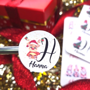 Egyedi, névreszóló karácsonyi matrica / 24db címke / ajándék cédula / Christmas sticker, Otthon & Életmód, Papír, írószer, Matrica, matrica csomag, Fotó, grafika, rajz, illusztráció, MESKA