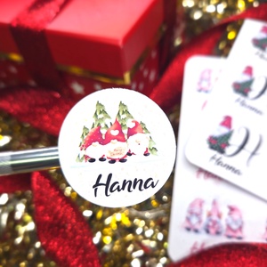 Egyedi, névreszóló karácsonyi matrica / 24db címke / ajándék cédula / Christmas sticker - Meska.hu