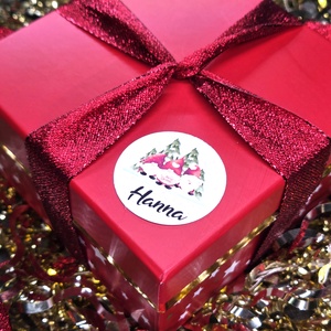 Egyedi, névreszóló karácsonyi matrica / 24db címke / ajándék cédula / Christmas sticker - otthon & életmód - papír, írószer - matrica, matrica csomag - Meska.hu