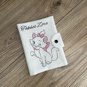 Egészségügyi kiskönyv borító Marie cica, Baba - mama, Babaemlékek, Egészségügyi kiskönyv borító, Varrás, MESKA