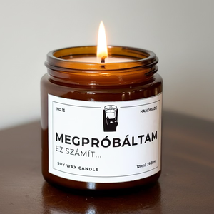 Megpróbáltam szójagyertya, Otthon & Életmód, Gyertya, illat, aroma, Gyertya, Gyertya-, mécseskészítés, MESKA