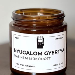 Nyugalom szójagyertya 100% natúr - otthon & életmód - gyertya, illat, aroma - gyertyatartó - Meska.hu