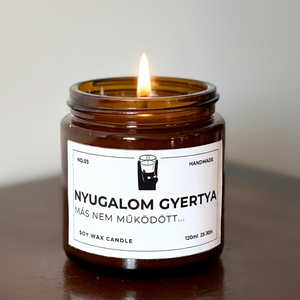 Nyugalom szójagyertya 100% natúr - Meska.hu