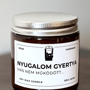 Nyugalom szójagyertya 100% natúr - otthon & életmód - gyertya, illat, aroma - gyertyatartó - Meska.hu
