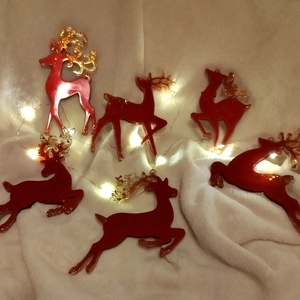 Szarvas karácsonyfadíszek epoxy gyantából  - karácsony - karácsonyi lakásdekoráció - karácsonyfadíszek - Meska.hu