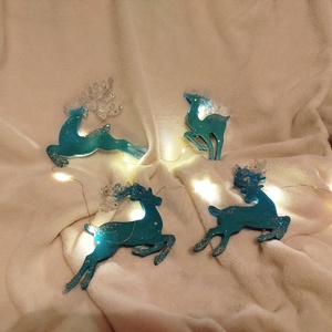 Szarvas karácsonyfadíszek epoxy gyantából , Karácsony, Karácsonyi lakásdekoráció, Karácsonyfadíszek, Mindenmás, MESKA