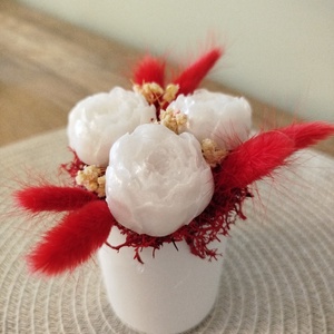 Epoxy gyantából készült mini boxok Valentin-napra - otthon & életmód - virágdekoráció - virágdíszek - asztali virágdísz - Meska.hu