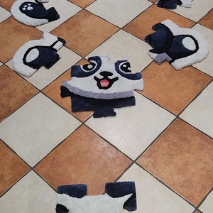 Puzzle Panda szőnyeg  - otthon & életmód - lakástextil - szőnyeg - más típusú szőnyeg - Meska.hu