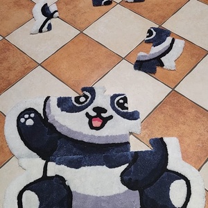 Puzzle Panda szőnyeg  - otthon & életmód - lakástextil - szőnyeg - más típusú szőnyeg - Meska.hu