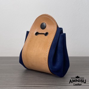 2in1 szütyő és kockatálca - natúr - sötétkék - játék & sport - táblajáték és kártyajáték - társasjátékok - dobókocka - Meska.hu