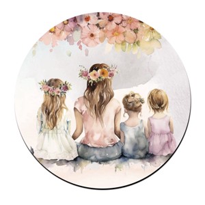 Anya és a három lány virágfüzér mintás bögre alátét, , , MESKA