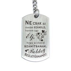 Ne csak az éveidet számold acél medálos kulcstartó, Táska & Tok, Kulcstartó & Táskadísz, Kulcstartó, , MESKA
