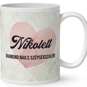 Névvel kérhető - Cuki Körmös manólány mintás bögre - otthon & életmód - konyhafelszerelés, tálalás - tálalás - bögre & csésze - Meska.hu