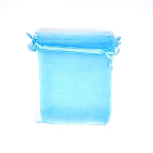 Organza ajándékszütyő világoskék 13x18cm, , , MESKA