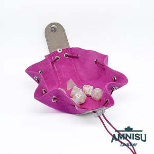 Szürke - pink bőr mini 2in1 szütyő és kockatálca N8014-4013 - játék & sport - táblajáték és kártyajáték - társasjátékok - dobókocka - Meska.hu