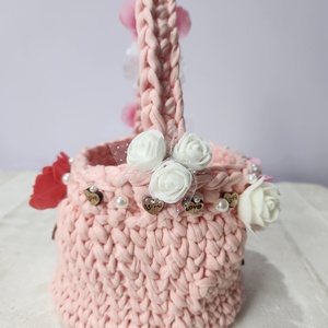 Sziromszóró kosárka - esküvő - kiegészítők - táska - Meska.hu