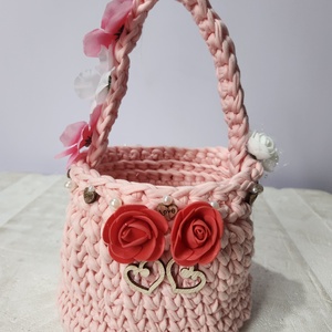 Sziromszóró kosárka - esküvő - kiegészítők - táska - Meska.hu