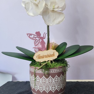 Orchidea kaspóban - otthon & életmód - dekoráció - virágdísz és tartó - csokor & virágdísz - Meska.hu