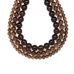 Füstkvarc golyó 6-7mm  ékszerkészítő alapanyag (füzér), Kellékek & szerszámok, Ásvány alapanyag, Ásványfüzér, , MESKA