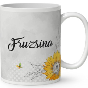 Névvel kérhető - Bájos Napraforgós tündérlány mintás bögre - otthon & életmód - konyhafelszerelés, tálalás - tálalás - bögre & csésze - Meska.hu