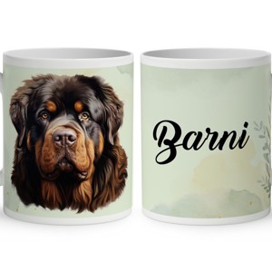 Névvel kérhető - Tibeti masztiff portré mintás bögre, Otthon & Életmód, Konyhafelszerelés, tálalás, Tálalás, Bögre & Csésze, , MESKA