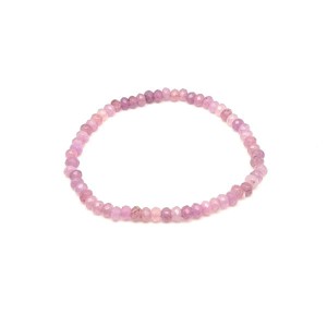 Achát fazettált színezett világoslila korong karkötő 43 mm, Ékszer, Karkötő, Ásványkarkötő, , MESKA