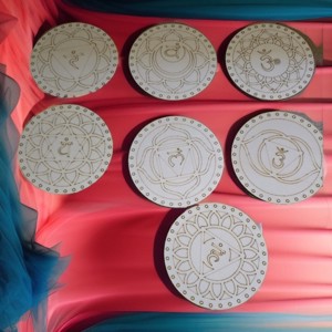 Csakra jelek fából  natúr színű, 11,5 cm - otthon & életmód - dekoráció - spiritualitás - mandala - Meska.hu