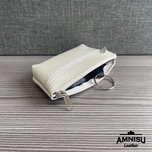 Ekrü kettő cipzáras kulcstartó B3001 - táska & tok - kulcstartó & táskadísz - kulcstartó - Meska.hu