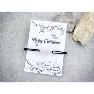 Merry Christmas rózsakvarc angyal karkötő, Ékszer, Karkötő, Karkötő medállal, , MESKA