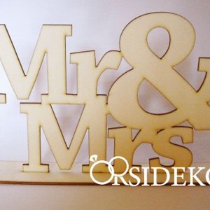 Mr & Mrs tábla - Meska.hu