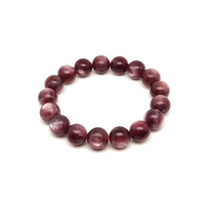 Lepidolit golyó karkötő A 12mm, Ékszer, Karkötő, Ásványkarkötő, , MESKA
