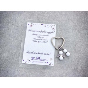 Hamarosan férjhez megyek kulcstartó tejkvarccal, Esküvő, Meghívó & Kártya, Tanú felkérő, , MESKA