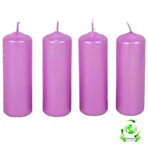 Metál henger gyertya szett 40x120mm - ciklámen, Kellékek & szerszámok, Dekorációs gyertya, Dekorációs kellékek, , MESKA