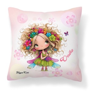 Névvel kérhető - Bájos virág tündér pillangóval mintás párna, Otthon & Életmód, Lakástextil, Párna & Párnahuzat, Díszpárna (belsővel együtt), , MESKA
