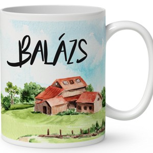 Névvel kérhető - Gazda manó és a tyúkok mintás bögre - otthon & életmód - konyhafelszerelés, tálalás - tálalás - bögre & csésze - Meska.hu