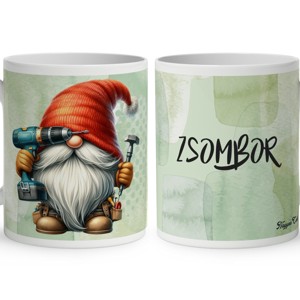 Névvel kérhető - Megszerelő Ezermester manó mintás bögre, Otthon & Életmód, Konyhafelszerelés, tálalás, Tálalás, Bögre & Csésze, , MESKA