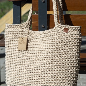 Totebag horgolt táska - táska & tok - kézitáska & válltáska - válltáska - Meska.hu