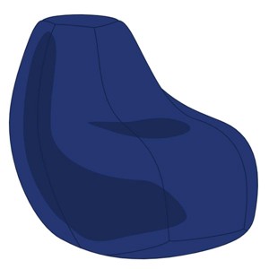 Kék Tini Babzsákfotel Huzat, , , MESKA