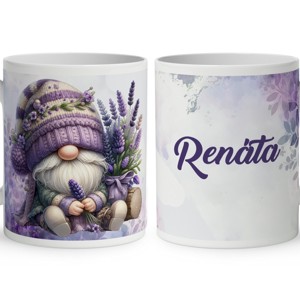 Névvel kérhető - Tündéri levendulás manó mintás bögre, Otthon & Életmód, Konyhafelszerelés, tálalás, Tálalás, Bögre & Csésze, , MESKA