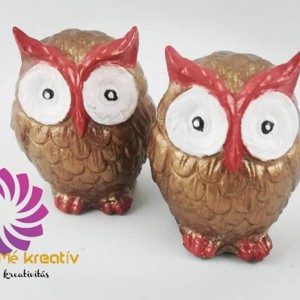 Bagoly - antikréz-bordó, Kellékek & szerszámok, Dekorációs kellékek, Figurák, , MESKA