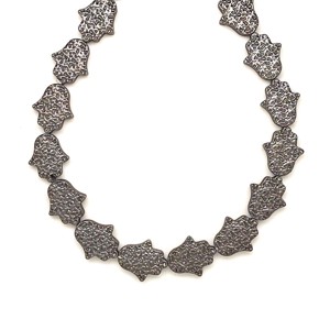 Hematit Fatima keze 11x13 mm, 38 cm � ásványfüzér, ékszer alapanyag - Meska.hu