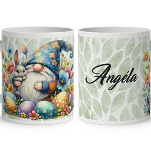 Névvel kérhető - Húsvéti manó nyuszikával mintás bögre, Otthon & Életmód, Konyhafelszerelés, tálalás, Tálalás, Bögre & Csésze, , MESKA