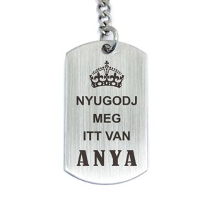 Nyugodj meg anya elintézi acél medálos kulcstartó - táska & tok - kulcstartó & táskadísz - kulcstartó - Meska.hu